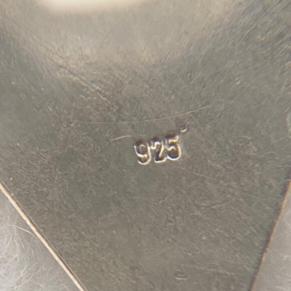 Sterling Silver 925 Gold Vermeil Bali Style Mixed Metal Triangle Stud Earrings - Picture 8 of 16